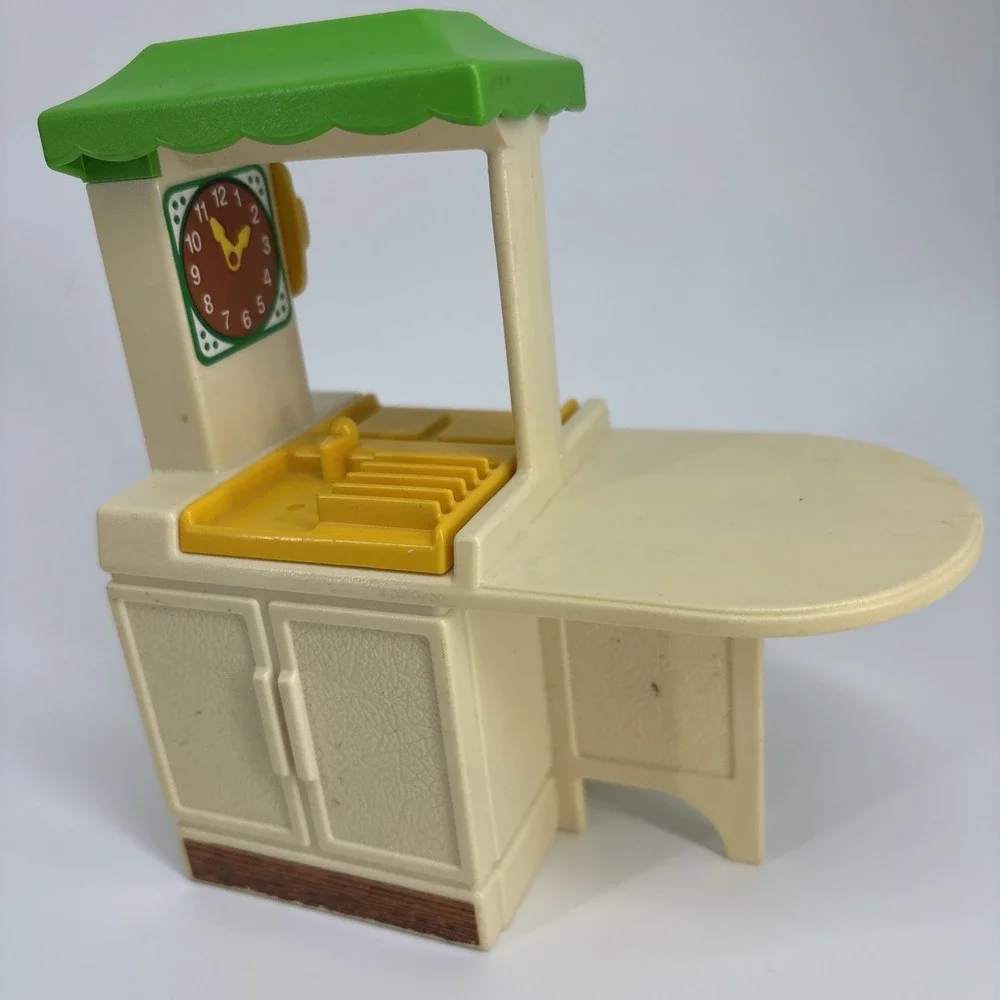 Little Tikes 1989 Party Kitchen Miniature -‎ Dollhouse Kitchen Island - Green